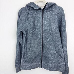 Lululemon Women Scuba Hoodie Cotton Fleece Size 12 Athleisure Luminesce Splatter